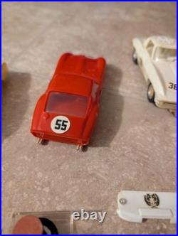 Vintage Revell Large Scale Slot Car Set 1964 Corvette Ferrari & Parts Not Tested