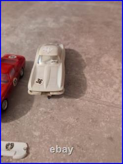 Vintage Revell Large Scale Slot Car Set 1964 Corvette Ferrari & Parts Not Tested