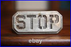 Vintage STOP Brake Light Glass Lens Ford Buick Studebaker Motorcycle Hot Rod