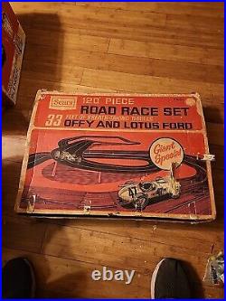 Vintage Sears 120 Road Race Set 49-9504 Offy and Lotus Ford For Parts Read