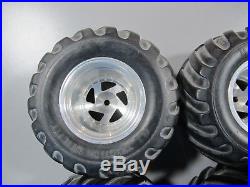 Vintage Sees Aluminum Rims Wheels Tires Tamiya 1/10 Lunchbox Midnight Pumpkin
