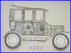 Vintage Signed GIRARD Ford Model T Car From Watch Parts Matted & Framed Perfect