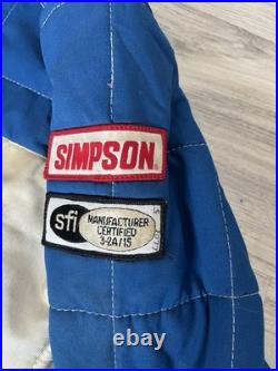 Vintage Simpson Race Car Von Housen Auto Parts Chain Stitched Uniform