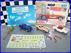Vintage Slot Car Aurora Hop Up Kit Box with Cars & Parts Aurora ThunderJet