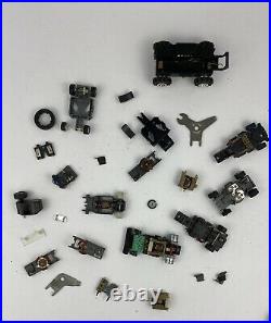 Vintage Slot Car Lot Tyco Aurora Cars Spare Parts Chassis Track Boxes NOT TESTED
