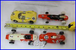 Vintage Slot Car Machinist Style Pit Case with 7 Cars and Parts