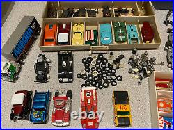 Vintage Slot Car Parts Junkyard Aurora T Jet AFX Tyco Bodies Tires Parts Etc