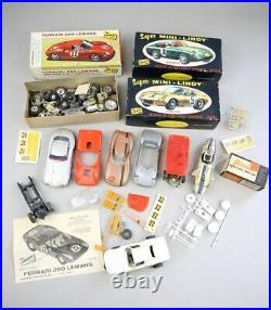 Vintage Slot Car Toy lot Lindberg model kit plastic body accessories parts 1/32