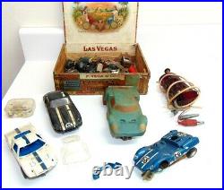 Vintage Slot car Parts Lot Bodies-Chassis-Motors-Wheels-Untested
