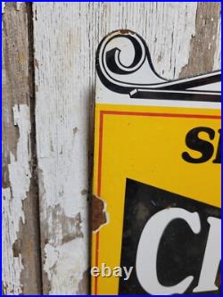 Vintage Spark Plug Porcelain Flange Sign Automobile Engine Car Truck Part Store