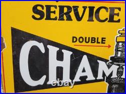 Vintage Spark Plug Porcelain Flange Sign Automobile Engine Car Truck Part Store