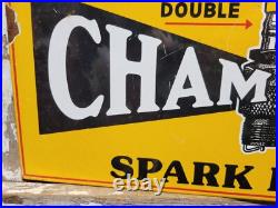 Vintage Spark Plug Porcelain Flange Sign Automobile Engine Car Truck Part Store