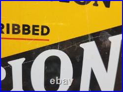 Vintage Spark Plug Porcelain Flange Sign Automobile Engine Car Truck Part Store