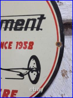 Vintage Speed Equipment Porcelain Sign Old Racing Sport Car Automobile Parts 12