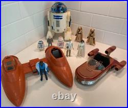Vintage Star Wars Original landspeeder, cloudcar & figure set parts misc Lot
