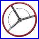 Vintage-Steering-Wheel-Red-And-Chrome-Horn-Auto-Classic-Car-Part-01-aps