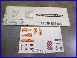 Vintage Strombecker 32 FORD HOT ROD Model Kit Slot Car 1/24 Scale, Sealed Parts