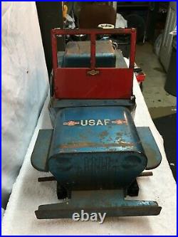 Vintage Structo Jeep USA Military Ride On Pedal Car Parts Repair