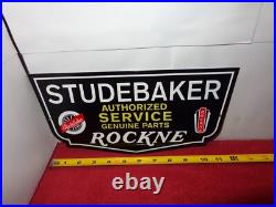 Vintage Studebaker Service & Genuine Parts Knut Rockne 1' Metal Car Gas Oil Sign