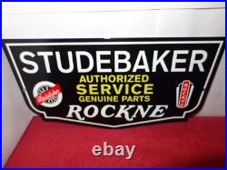 Vintage Studebaker Service & Genuine Parts Knut Rockne 1' Metal Car Gas Oil Sign