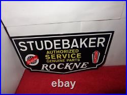 Vintage Studebaker Service & Genuine Parts Knut Rockne 1' Metal Car Gas Oil Sign