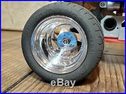 Vintage Tamiya Blackfoot roller, Hot Trick Red Prince Chassis, RRP, Sees wheels