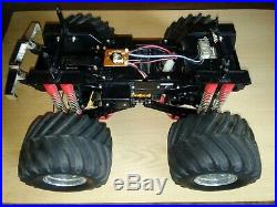 Vintage Tamiya Clodbuster Rolling Chassis. Chrome Wheels good tires. Nice shape