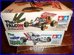 Vintage Tamiya Falcon and Grasshopper II 2 Rc Remote Control Buggy 2 Racers Lot