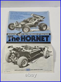 Vintage Tamiya Hornet RC Car with Manual & Original Receipt For Parts / Repair
