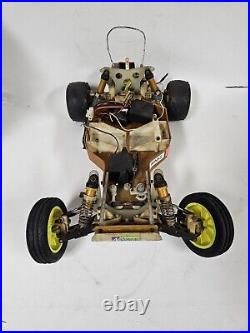 Vintage Team Associated RC10 Gold Rc Car Chassis With Manual And Lots Of Parts