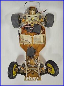 Vintage Team Associated RC10 Gold Rc Car Chassis With Manual And Lots Of Parts