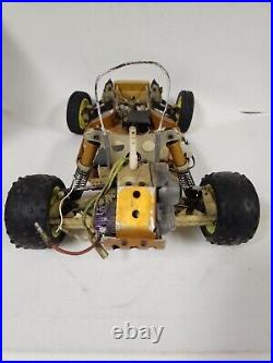 Vintage Team Associated RC10 Gold Rc Car Chassis With Manual And Lots Of Parts