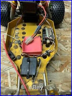 Vintage Team Associated RC10 Team Car Gold Pan parts or repair Sold As Is