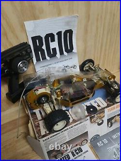 Vintage Team Associated Rc10 #6010 Gold Pan Rc Car parts W Box read description