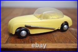 Vintage Tether Car Hot Rod toy Racer Convertible top yellow parts repair Vintage Tether Car Hot Rod toy Racer Convertible top yellow parts repair