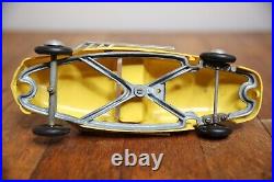 Vintage Tether Car Hot Rod toy Racer Convertible top yellow parts repair Vintage Tether Car Hot Rod toy Racer Convertible top yellow parts repair