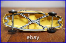 Vintage Tether Car Hot Rod toy Racer Convertible top yellow parts repair Vintage Tether Car Hot Rod toy Racer Convertible top yellow parts repair