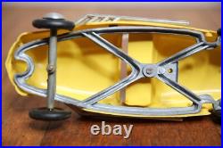 Vintage Tether Car Hot Rod toy Racer Convertible top yellow parts repair Vintage Tether Car Hot Rod toy Racer Convertible top yellow parts repair