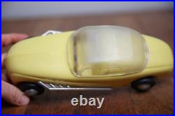 Vintage Tether Car Hot Rod toy Racer Convertible top yellow parts repair Vintage Tether Car Hot Rod toy Racer Convertible top yellow parts repair