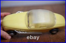 Vintage Tether Car Hot Rod toy Racer Convertible top yellow parts repair