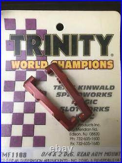 Vintage Trinity XXX-S Rear Suspension Arm Mounts 0/4 2 Degree Red TMF1108 Losi
