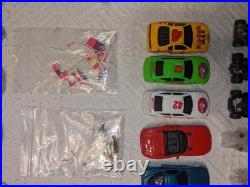 Vintage Tyco Cliffhangers Night Glow HO Car Slot Set With Cars + Extras + Parts