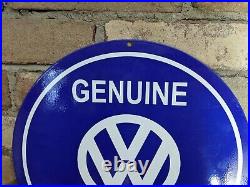 Vintage Voltswagon Vw Parts Porcelain Car Dealerspip Sign 12