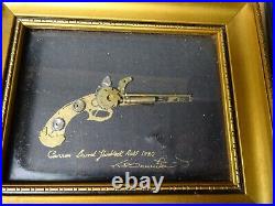 Vintage Watch Parts Picture Steampunk 7, Cars & Pistol, Some Signed
