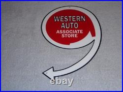 Vintage Western Auto Associate Store 12 Metal Car Parts, Gasoline & Oil Sign Vintage Western Auto Associate Store 12 Metal Car Parts, Gasoline & Oil Sign