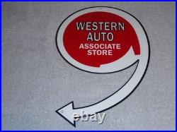 Vintage Western Auto Associate Store 12 Metal Car Parts, Gasoline & Oil Sign Vintage Western Auto Associate Store 12 Metal Car Parts, Gasoline & Oil Sign