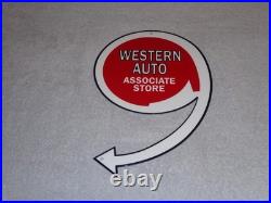 Vintage Western Auto Associate Store 12 Metal Car Parts, Gasoline & Oil Sign Vintage Western Auto Associate Store 12 Metal Car Parts, Gasoline & Oil Sign