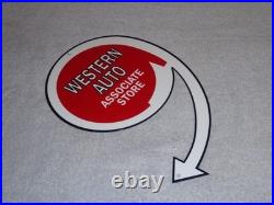 Vintage Western Auto Associate Store 12 Metal Car Parts, Gasoline & Oil Sign Vintage Western Auto Associate Store 12 Metal Car Parts, Gasoline & Oil Sign
