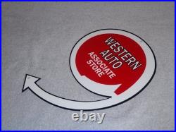 Vintage Western Auto Associate Store 12 Metal Car Parts, Gasoline & Oil Sign Vintage Western Auto Associate Store 12 Metal Car Parts, Gasoline & Oil Sign