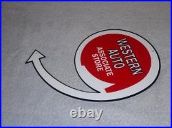 Vintage Western Auto Associate Store 12 Metal Car Parts, Gasoline & Oil Sign Vintage Western Auto Associate Store 12 Metal Car Parts, Gasoline & Oil Sign